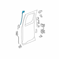 OEM GMC Sierra 3500 HD Rear Side Door Latch Assembly Upper Diagram - 25992795
