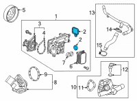 OEM Chevrolet Water Pump Assembly Gasket Set Diagram - 55511228