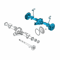 OEM Hummer H3 Rear Axle Assembly (4.10 Ratio) Diagram - 15869583