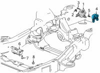OEM Chevrolet Suburban Mount Bracket Diagram - 23353403