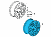 OEM GMC Sierra 3500 HD Wheel, Alloy Diagram - 84742709