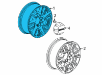 OEM GMC Sierra 2500 HD Wheel, Alloy Diagram - 84742712