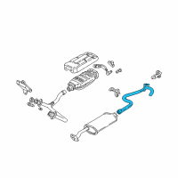 OEM Chevrolet S10 Muffler Tail Pipe Assembly Diagram - 15999670
