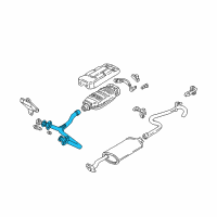 OEM Oldsmobile Bravada Exhaust Manifold Pipe Diagram - 15152627