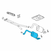 OEM Cadillac XLR Exhaust Muffler Assembly (W/ Tail Pipe) (RH Proc) Diagram - 15923966