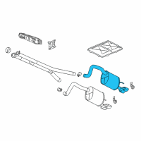 OEM Cadillac XLR Exhaust Muffler Assembly (W/ Tail Pipe) Diagram - 15923965