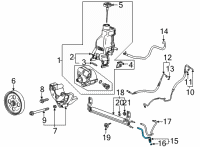 OEM GMC Sierra 3500 HD Power Steering Cooler Tube Diagram - 84150121