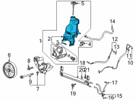 OEM Chevrolet Power Steering Pump Reservoir Diagram - 84817616