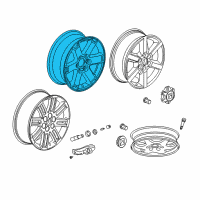 OEM Saturn Outlook Wheel Rim Kit, Aluminum Diagram - 19151733