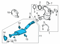 OEM Chevrolet Trailblazer Muffler & Pipe Assembly Diagram - 60004747