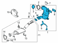 OEM Chevrolet Trailblazer Catalytic Converter Diagram - 55515139