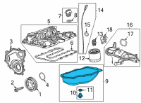 OEM Chevrolet Trailblazer Oil Pan Diagram - 25204203