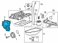 OEM Chevrolet Trailblazer Front Cover Diagram - 55487381