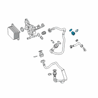 OEM Chevrolet Camaro Oil Cooler Pipe Connector Diagram - 12665858