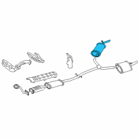 OEM Buick Park Avenue Exhaust Muffler Assembly (W/ Tail Pipe) Diagram - 25738947