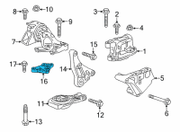 OEM Chevrolet Trax Upper Transmission Mount Bracket Diagram - 95265893