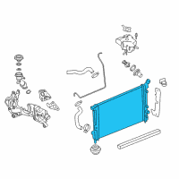 OEM Buick Terraza Radiator Assembly Diagram - 15892121