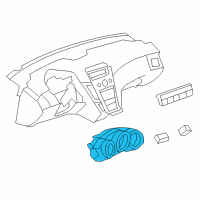 OEM Cadillac CTS Cluster Assembly Diagram - 22822932