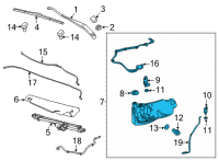 OEM Chevrolet Suburban Washer Reservoir Diagram - 84816822