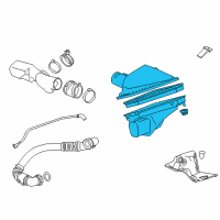 OEM Cadillac CTS Air Cleaner Assembly Diagram - 23187663