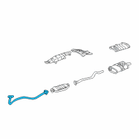 OEM Chevrolet Cavalier Exhaust Manifold Pipe Diagram - 24577062