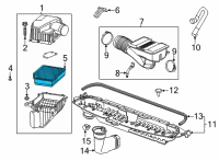 OEM Chevrolet Suburban Air Filter Diagram - 84121219