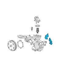 OEM Chevrolet Silverado 1500 Water Pump Assembly Gasket Diagram - 12657430