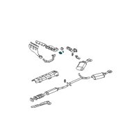 OEM Cadillac Seville Flange, Exhaust Manifold Pipe Diagram - 3545517