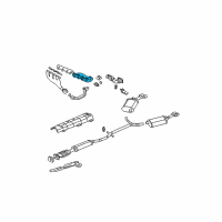 OEM Cadillac DeVille Engine Exhaust Manifold Assembly Diagram - 12558512
