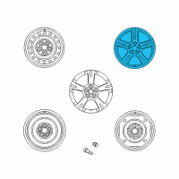 OEM Pontiac Vibe Wheel Rim, 17X7 Diagram - 19184108