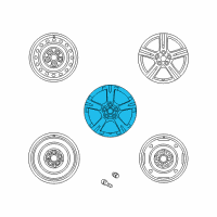 OEM Pontiac Vibe Wheel Rim, 18X7 Diagram - 19184110