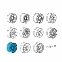 OEM GMC Sierra 3500 HD Wheel, Alloy Diagram - 84341234