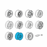 OEM GMC Sierra 3500 HD Wheel, Alloy Diagram - 84711930