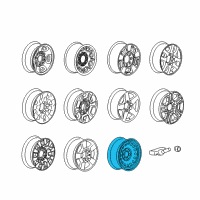 OEM GMC Sierra 3500 HD Spare Wheel Diagram - 9597724