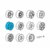 OEM GMC Sierra 3500 HD Wheel, Alloy Diagram - 22909143