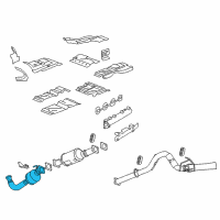 OEM Chevrolet Express 2500 Oxidation Catalytic Converter Assembly Diagram - 84451334