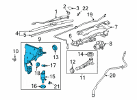 OEM Cadillac Washer Reservoir Diagram - 84964546