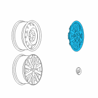 OEM Buick Wheel Cover Diagram - 9597445