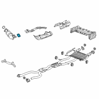 OEM Cadillac CTS Connector Pipe Gasket Diagram - 21992620