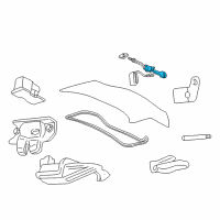 OEM Pontiac Grand Am Cylinder Kit, Rear Compartment Lid Lock (Uncoded) Diagram - 88955982