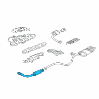 OEM Chevrolet Cavalier Catalytic Converter Assembly (W/Exhaust Manifold Pipe) Diagram - 25131331