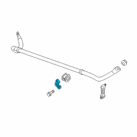 OEM Chevrolet Stabilizer Bar Bracket Diagram - 20959448