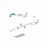 OEM Buick Lucerne Cross Over Pipe Diagram - 12597679