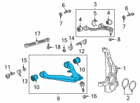 OEM Chevrolet Suburban Lower Control Arm Diagram - 84973286