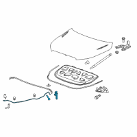 OEM Cadillac XTS Release Cable Diagram - 23434316