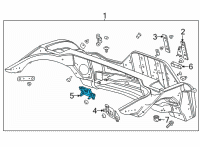 OEM Chevrolet Corvette Bracket Diagram - 84419515