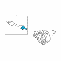 OEM Cadillac SRX Inner Joint Assembly Diagram - 88957235