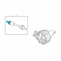 OEM Cadillac STS Inner Joint Assembly Diagram - 88957234