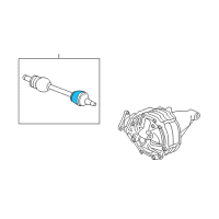 OEM Cadillac STS Boot Kit, Rear Wheel Drive Shaft Tri-Pot Joint Diagram - 88957227