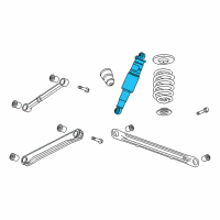 OEM Cadillac Escalade ESV Rear Leveling Shock Absorber Assembly Diagram - 23276087